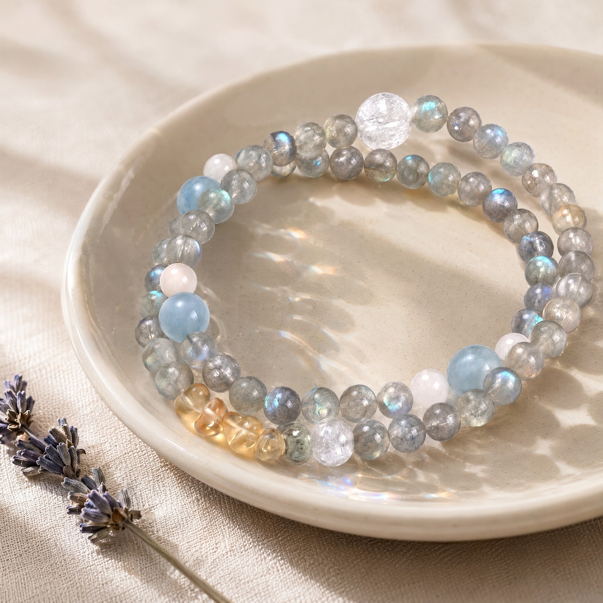 Gray Moonstone Bracelet | Emotional Balance & Gentle Protection