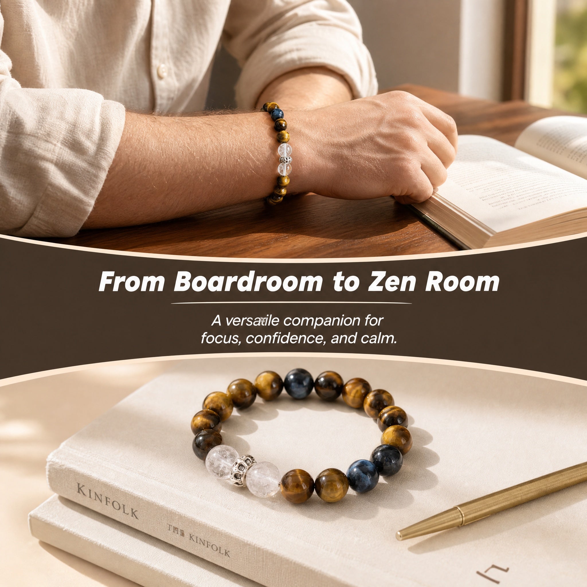 Tiger’s Eye Bracelet for Confidence, Focus & Prosperity