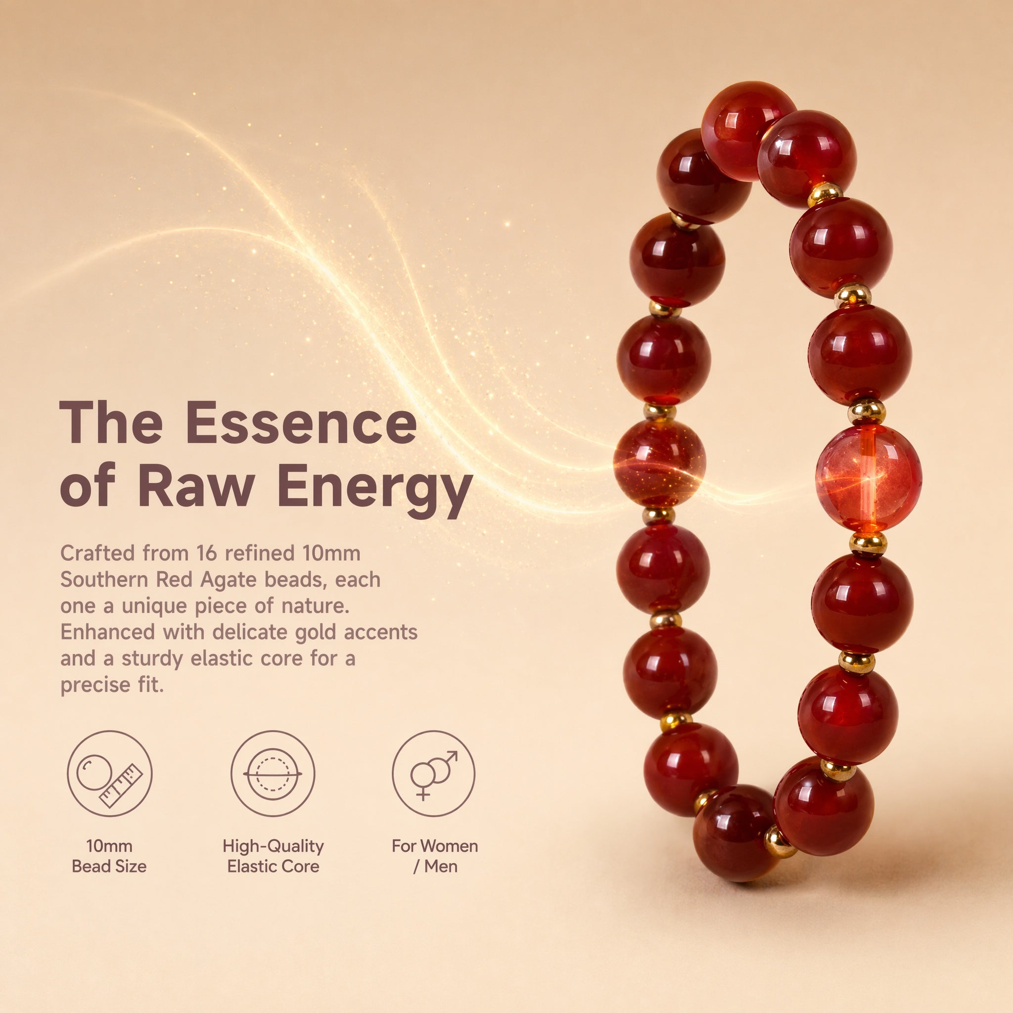 Nanhong Agate Bracelet | Warmth, Confidence & Vitality