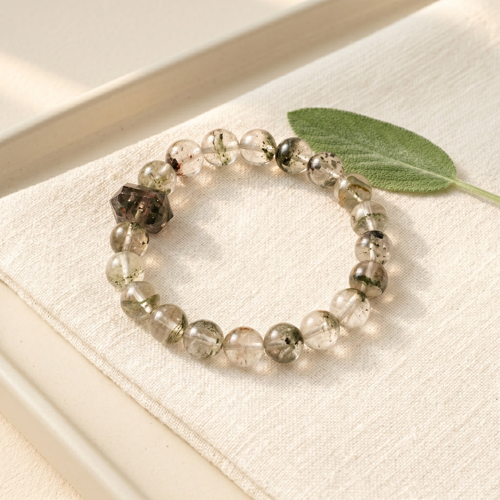 Green Phantom Quartz Bracelet | Focus & Steady Progress